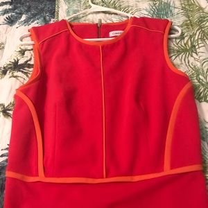4. CALVIN KLEIN Size 4  Bright Pink/Orange Dress